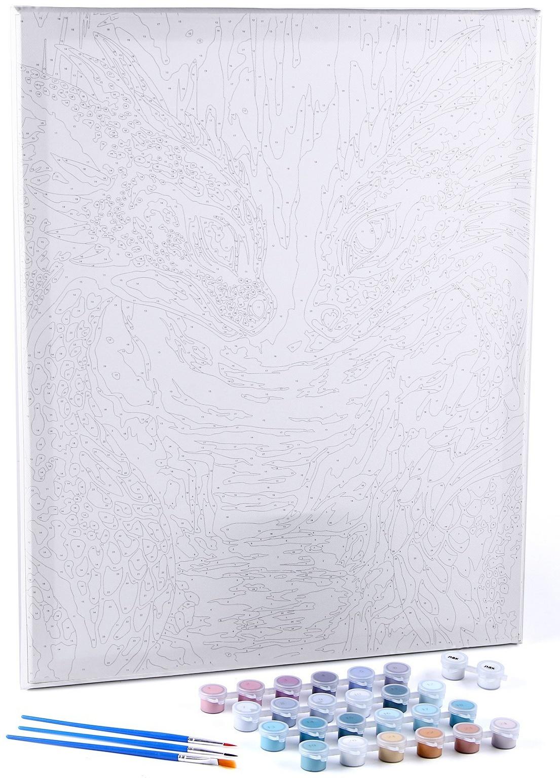 Картина по номерам на холсте с подрамником «Любовь драконов», 40 х 50 см