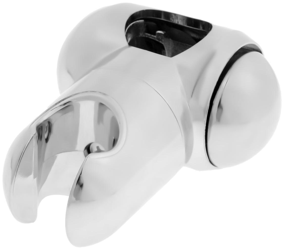 Держатель лейки для душевой стойки ZEIN Z92, пружинный, пластик, хром