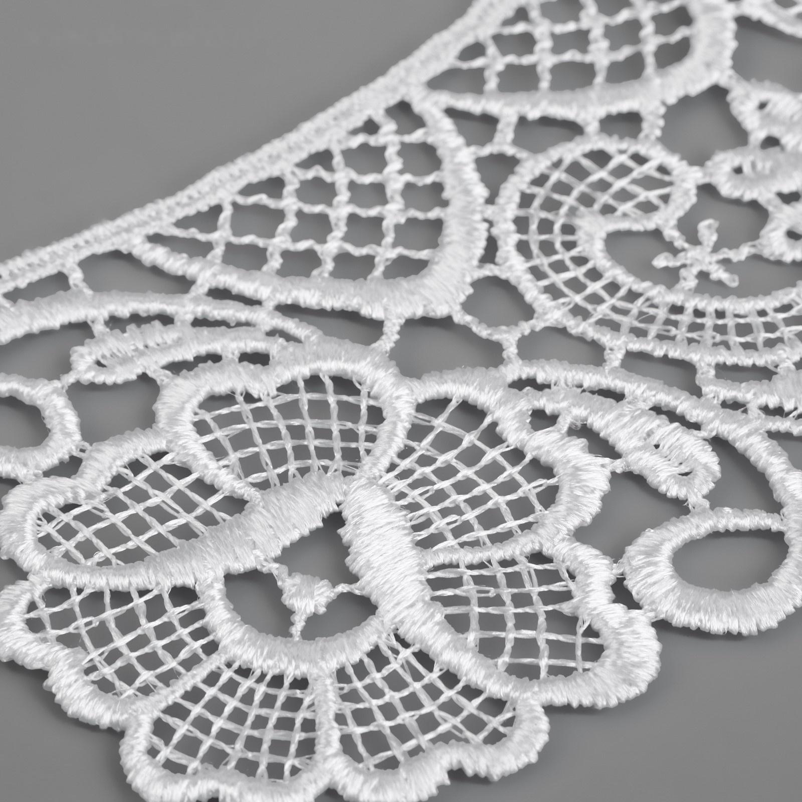 Воротник кружевной, 25,4 см, цвет белый