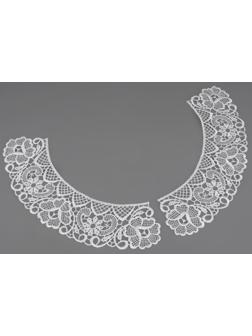 Воротник кружевной, 25,4 см, цвет белый