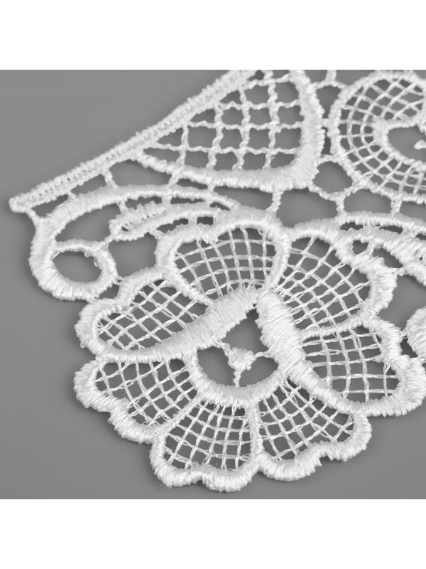 Воротник кружевной, 25,4 см, цвет белый