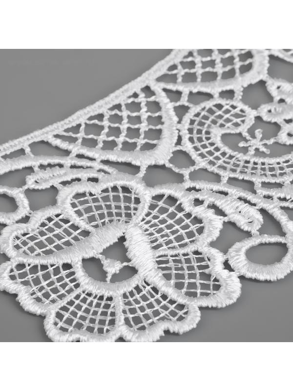 Воротник кружевной, 25,4 см, цвет белый