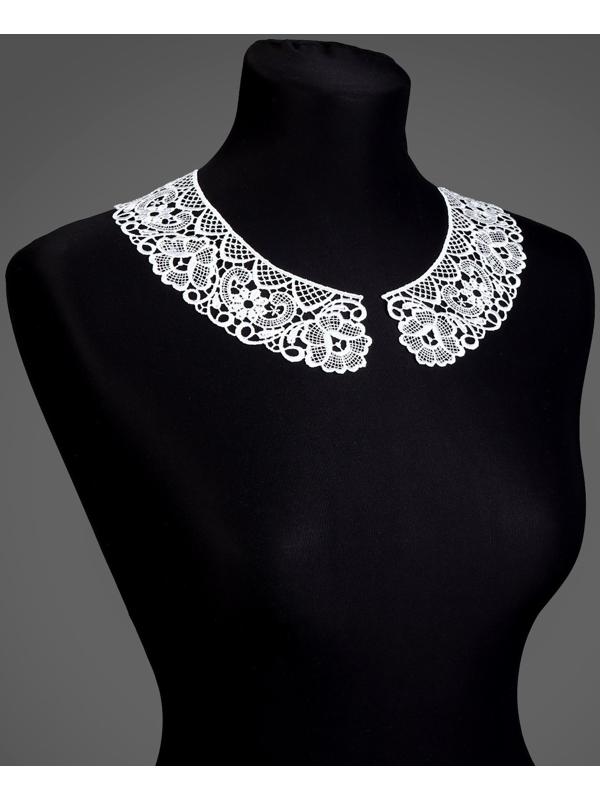 Воротник кружевной, 25,4 см, цвет белый