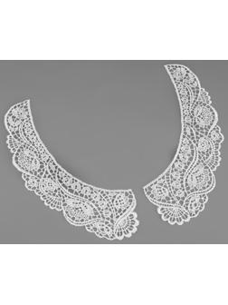 Воротник кружевной, 22,5 × 20 см, цвет белый