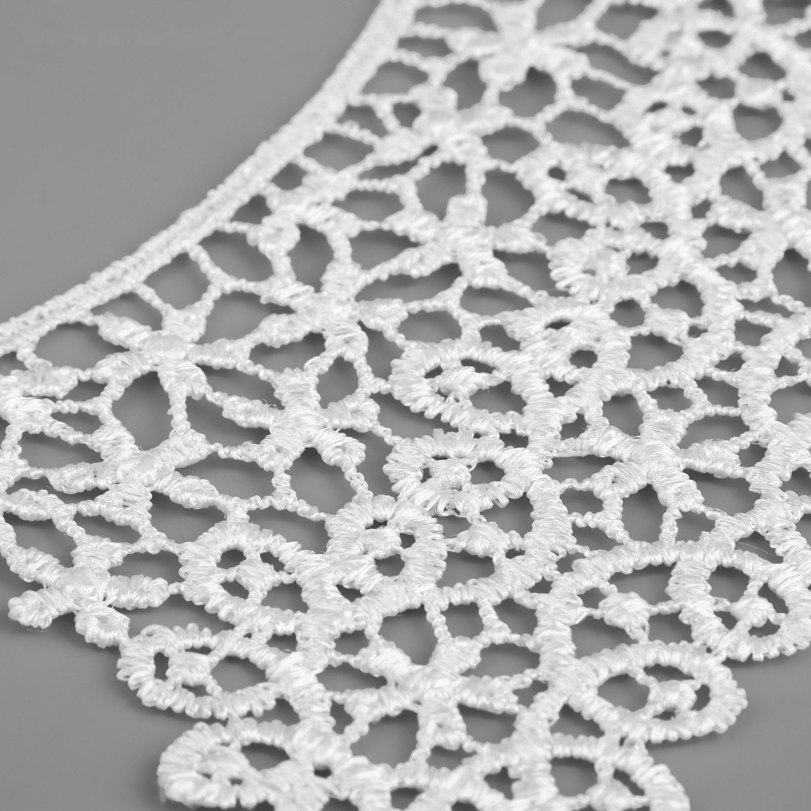 Воротник гипюровый, 21 см, цвет белый