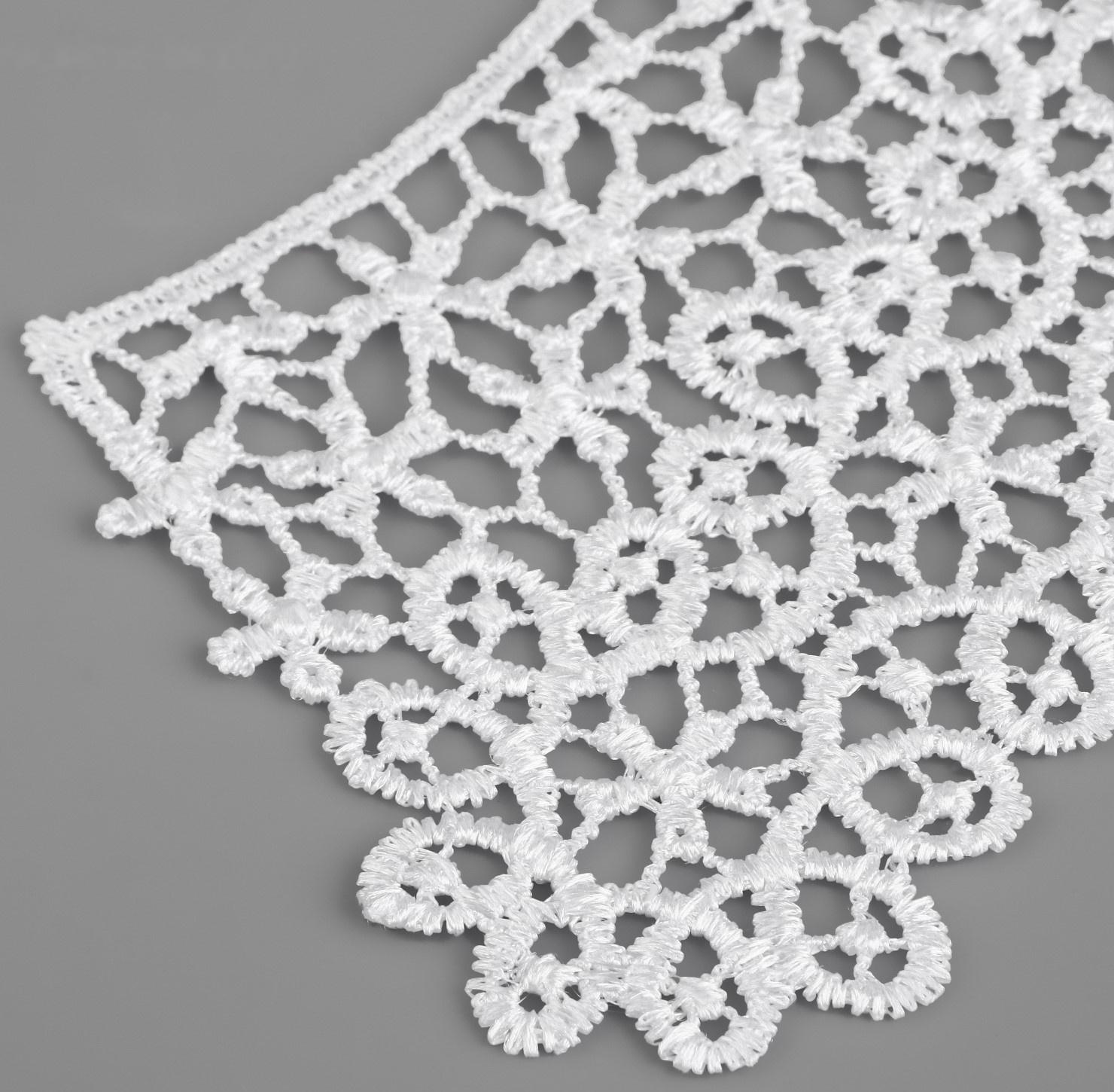 Воротник гипюровый, 21 см, цвет белый