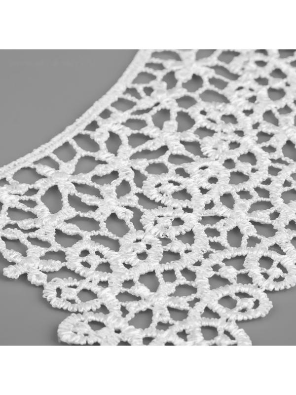 Воротник гипюровый, 21 см, цвет белый