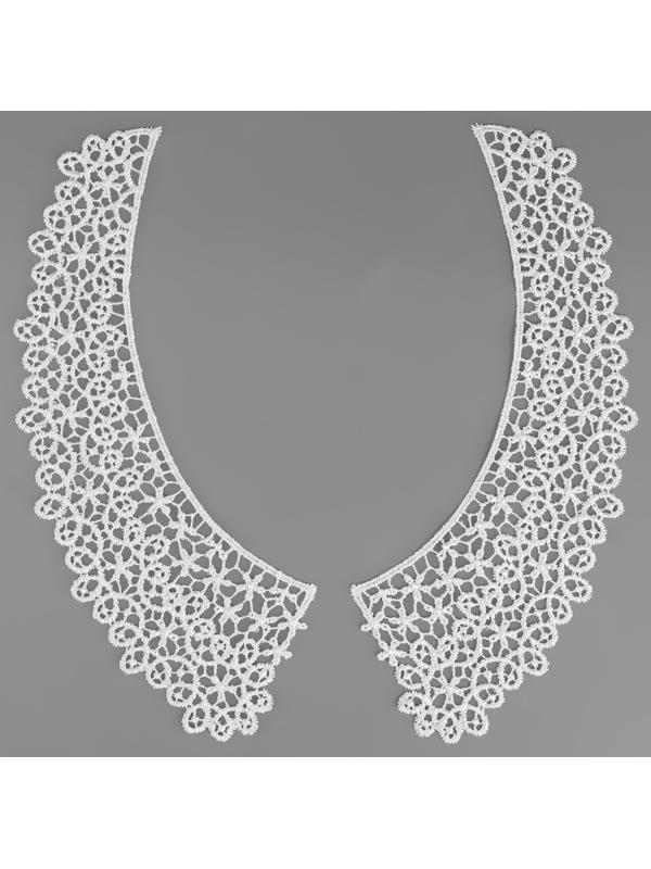 Воротник гипюровый, 21 см, цвет белый