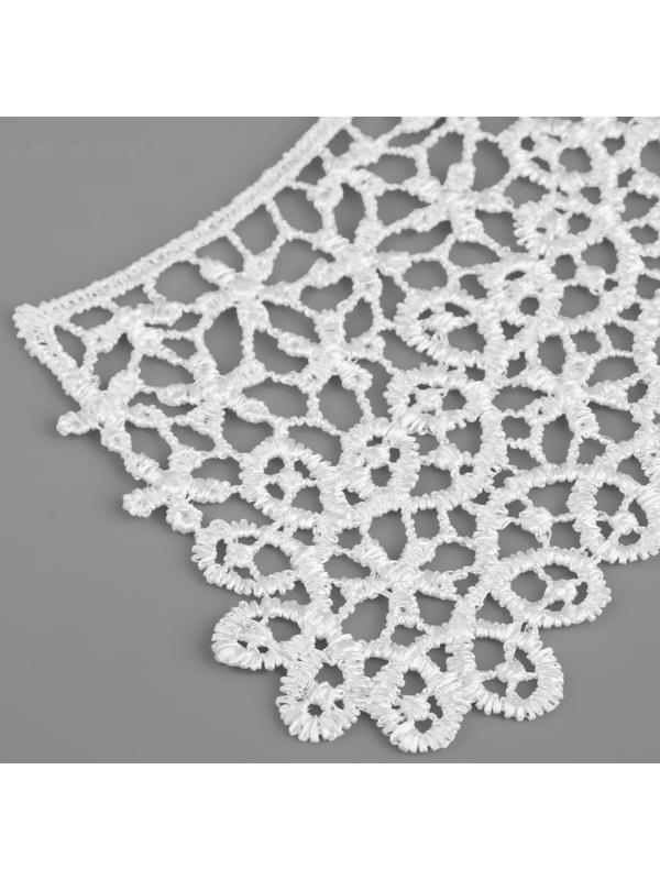 Воротник гипюровый, 21 см, цвет белый