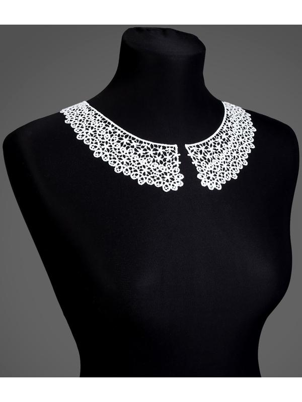 Воротник гипюровый, 21 см, цвет белый