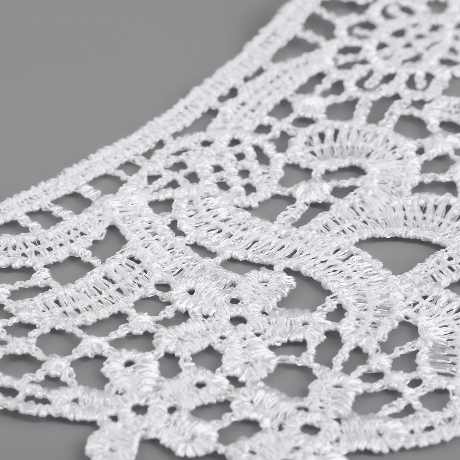 Воротник гипюровый, 27 × 6 см, цвет белый