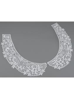 Воротник гипюровый, 27 × 6 см, цвет белый