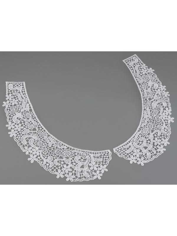 Воротник гипюровый, 27 × 6 см, цвет белый