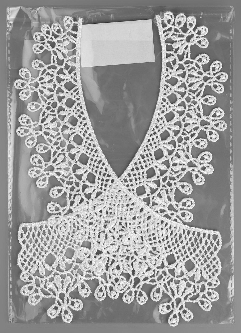 Воротник гипюровый, 25 × 7 см, цвет белый