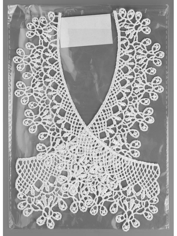 Воротник гипюровый, 25 × 7 см, цвет белый