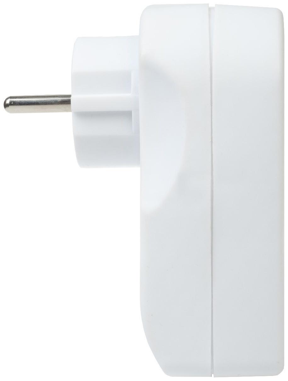 Адаптер 1 гнездо + 2 USB порта на европейскую вилку с/з 16A 230В 3680Вт IP20 белый  27418 6,