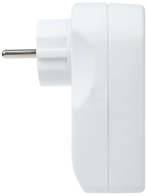 Адаптер 1 гнездо + 2 USB порта на европейскую вилку с/з 16A 230В 3680Вт IP20 белый  27418 6,