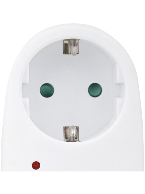 Адаптер 1 гнездо + 2 USB порта на европейскую вилку с/з 16A 230В 3680Вт IP20 белый  27418 6,