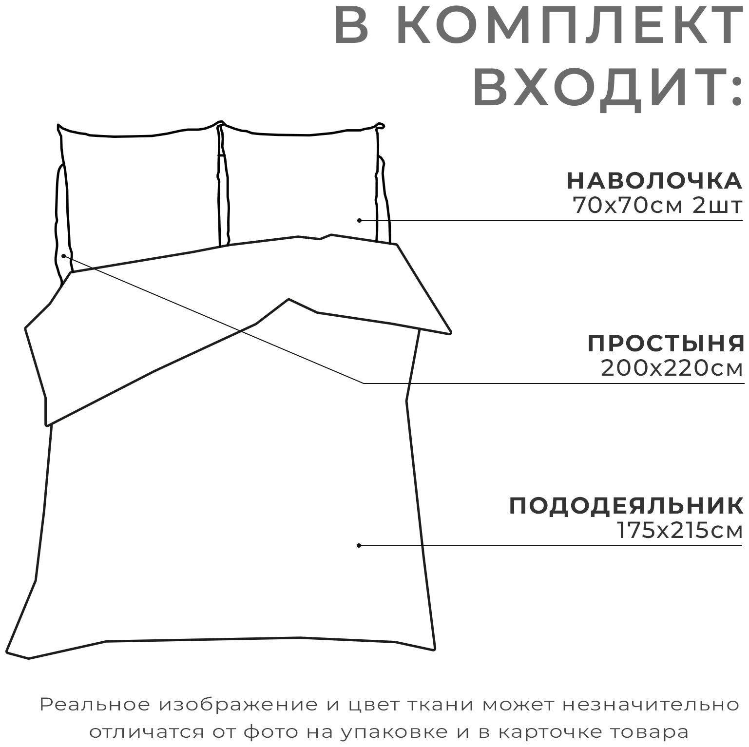 Постельное бельё «Этель» 2 сп «Однажды в лесу» 175х215 см, 200х220 см,70х70 см -2 шт, поплин