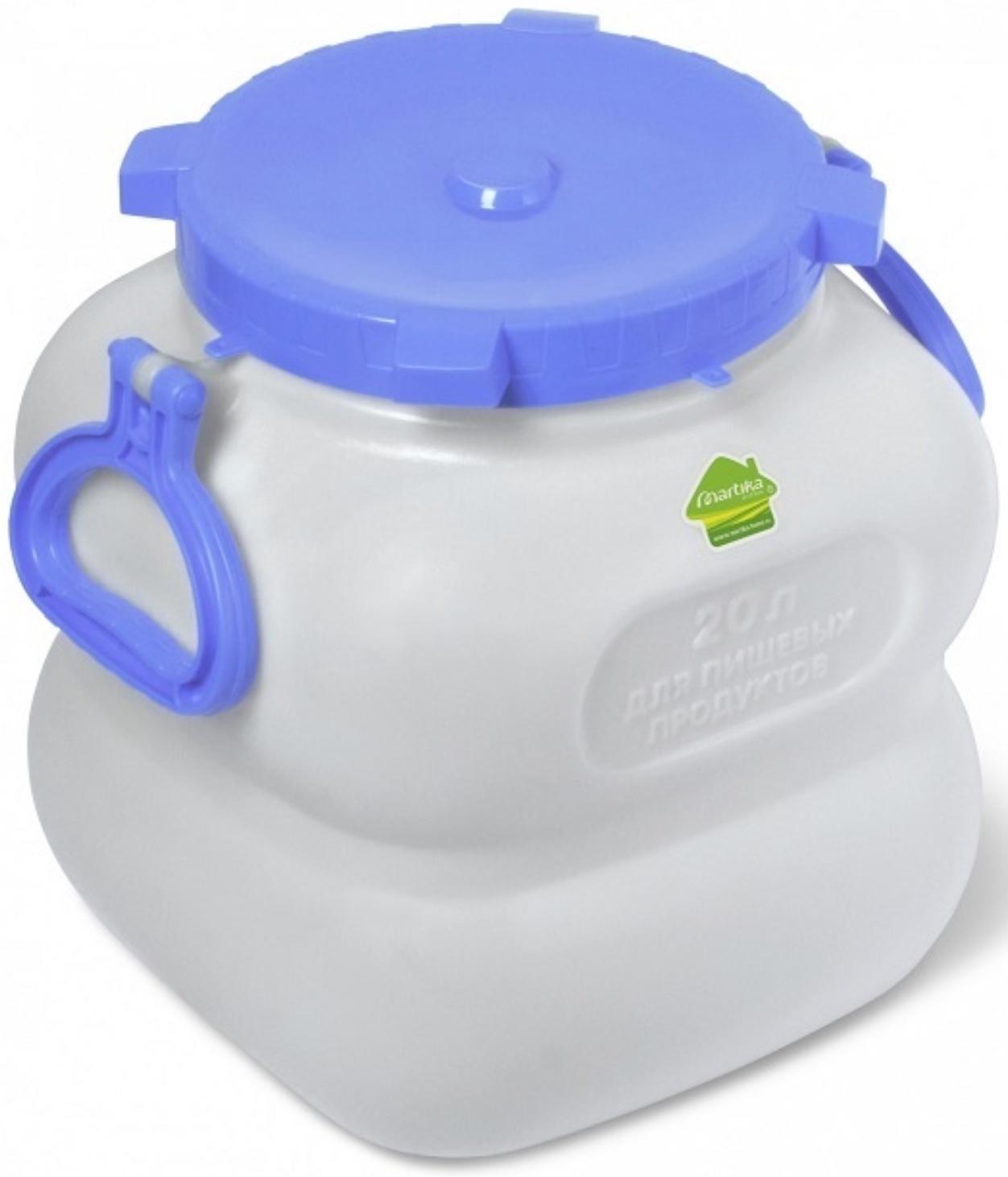 Фляга-бочка пищевая, 20 л, горловина 19,8 см, белая