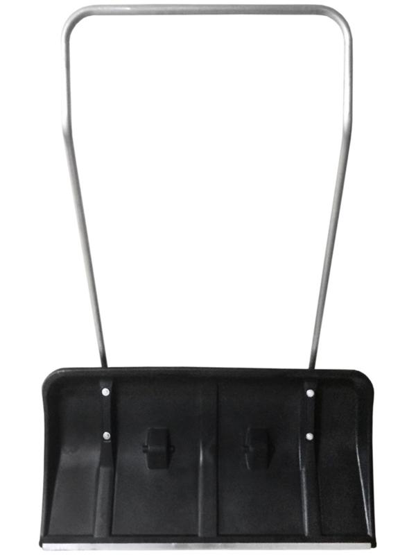 Движок пластиковый, размер ковша 45 × 82 см, металлическая планка, на колёсах, чёрный