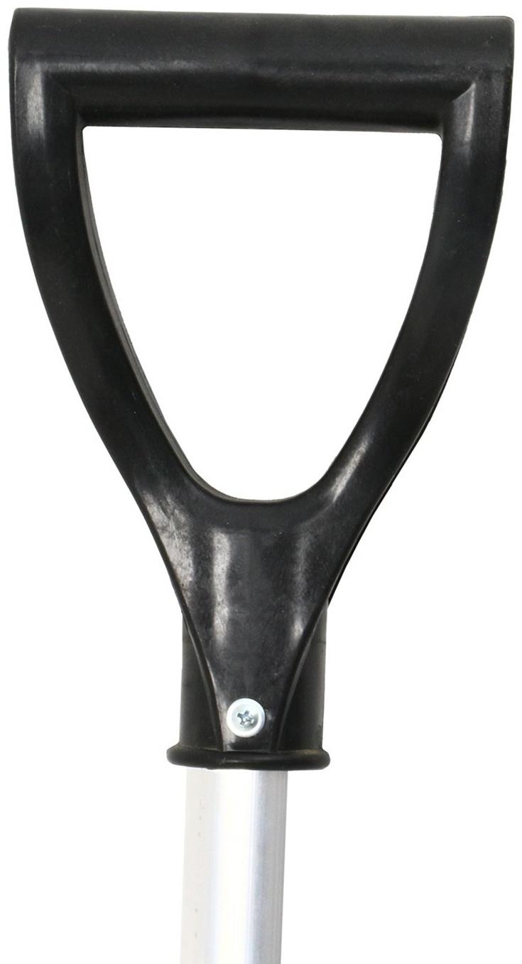 Лопата пластиковая, ковш 410 × 515 мм, с оцинкованной планкой, алюминиевый черенок