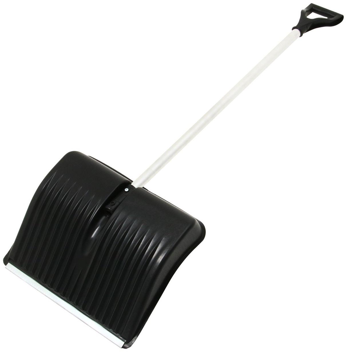 Лопата пластиковая, ковш 410 × 515 мм, с оцинкованной планкой, алюминиевый черенок