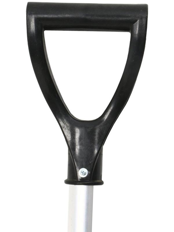 Лопата пластиковая, ковш 410 × 515 мм, с оцинкованной планкой, алюминиевый черенок