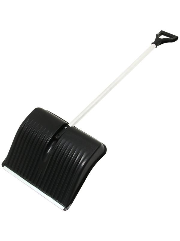 Лопата пластиковая, ковш 410 × 515 мм, с оцинкованной планкой, алюминиевый черенок