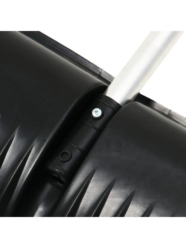 Лопата пластиковая, ковш 410 × 515 мм, с оцинкованной планкой, алюминиевый черенок