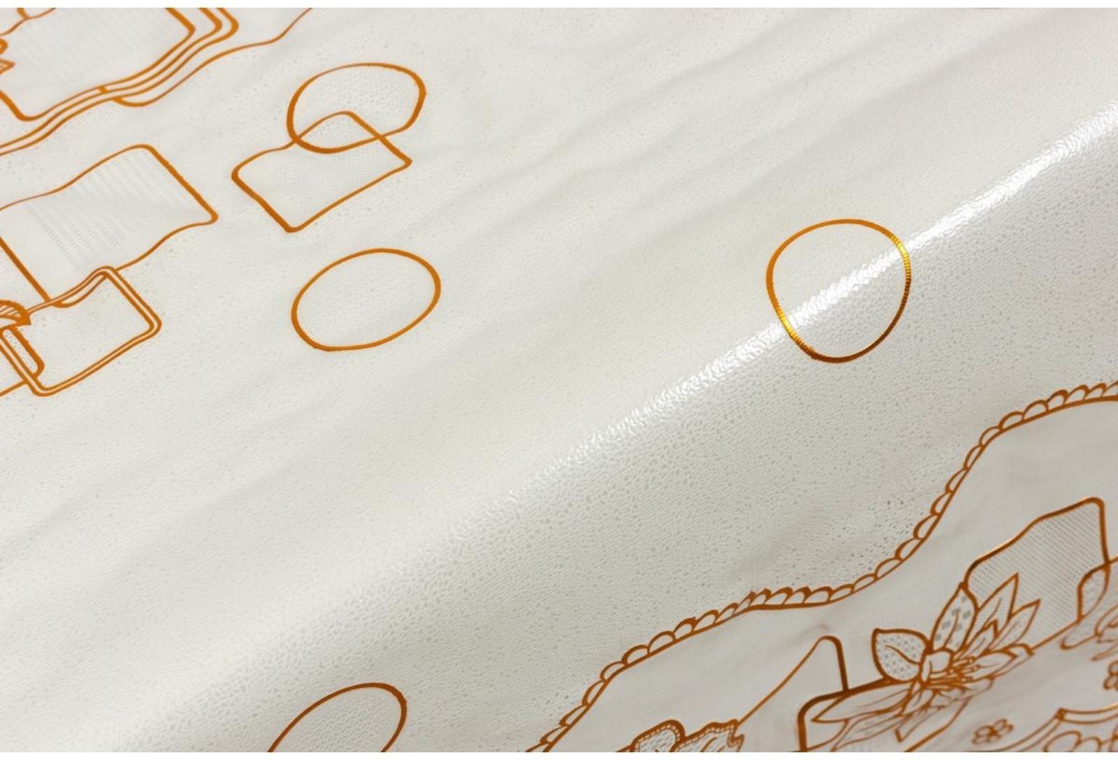 Клеенка «Ажурная» Gold&Beige, ширина 137 см, рулон 20 метров