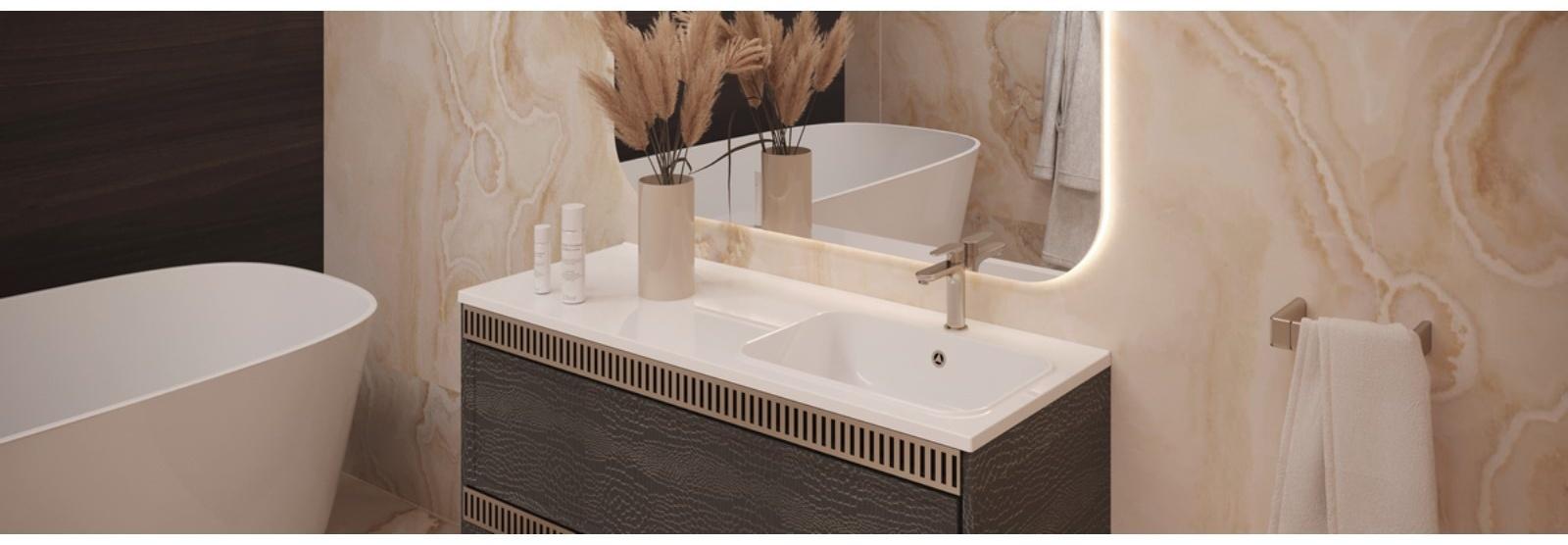 Раковина-столешница Paola Bella 1200 R, 120х48 см, правая