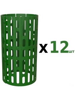 Защита стволов деревьев, кустарников и цветов, 21 × 35 см, набор 12 шт., зелёный
