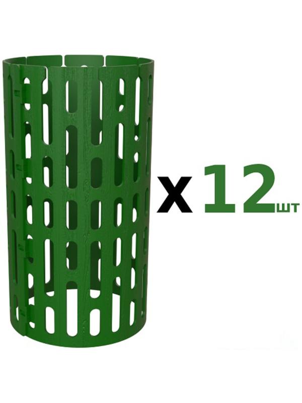 Защита стволов деревьев, кустарников и цветов, 21 × 35 см, набор 12 шт., зелёный
