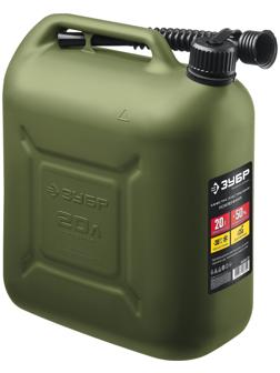 Канистра для ГСМ «ЗУБР» Профессионал, 20 л, пластиковая, усиленная