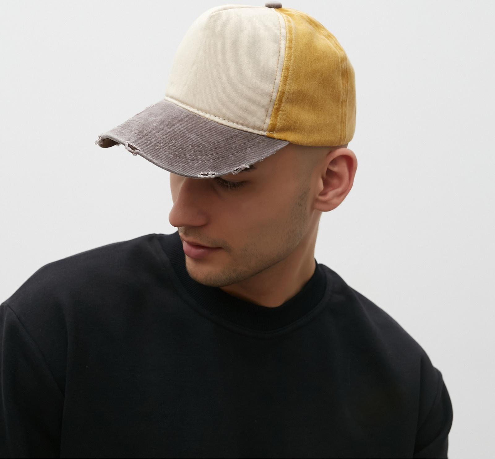 Кепка мужская MINAKU, цвет горчичный, р-р 56-68