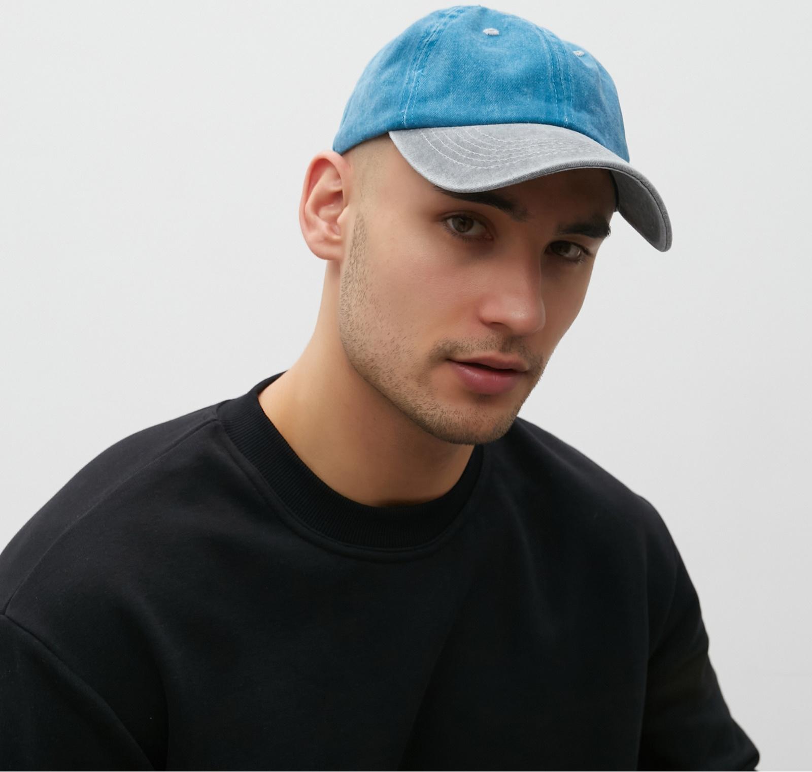Кепка мужская MINAKU, цвет серый/голубой, р-р 56-58