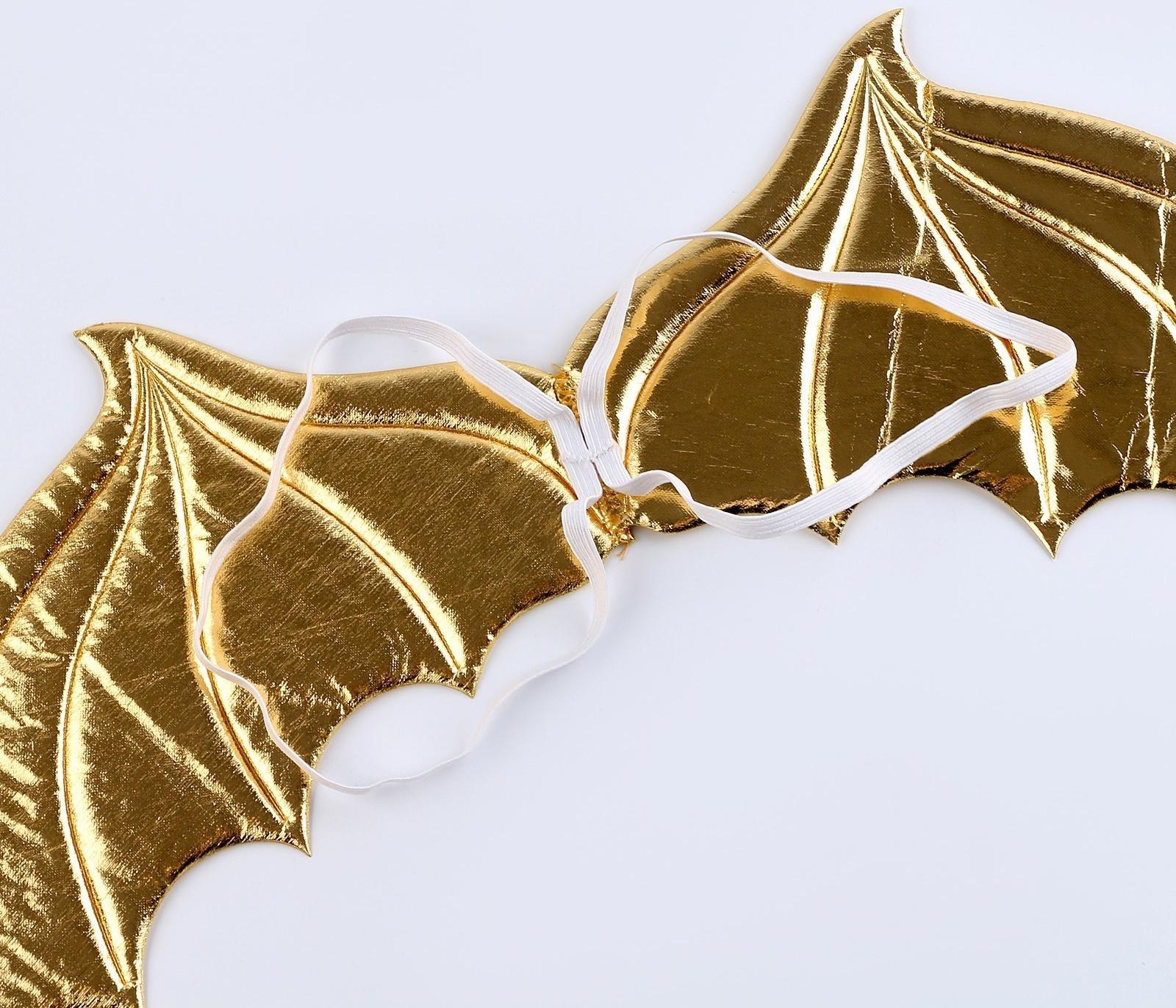 Карнавальный набор «Зимний дракошка», цвет жёлтый: крылья, юбка и ободок