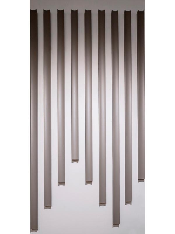 Интерьерная Рейка МДФ Планкен Рекесс De Luxe Sandgrau 2700х50х19 мм