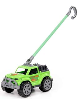 Автомобиль-каталка «Легионер», с ручкой, цвет зелёный