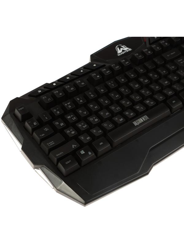 Игровой набор Qumo Wartime K51/M67 3 в 1, клавиатура+мышь+ковер, 3200 dpi