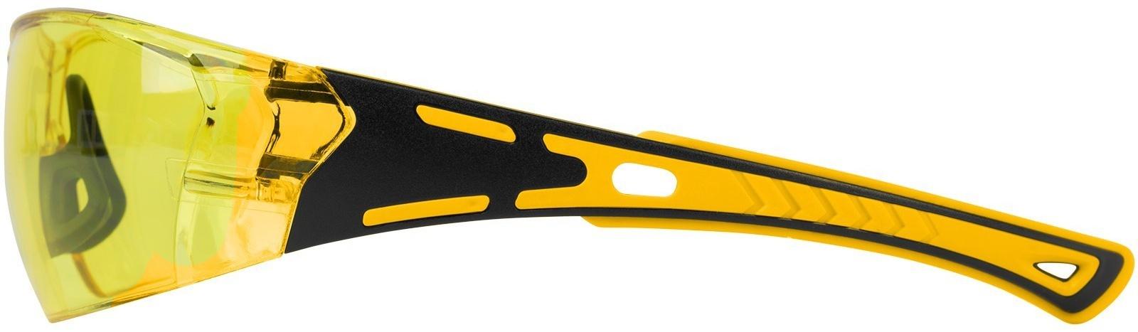 Очки защитные Denzel 89192, открытые, поликарбонатные, желтая линза, 2х комп. дужки