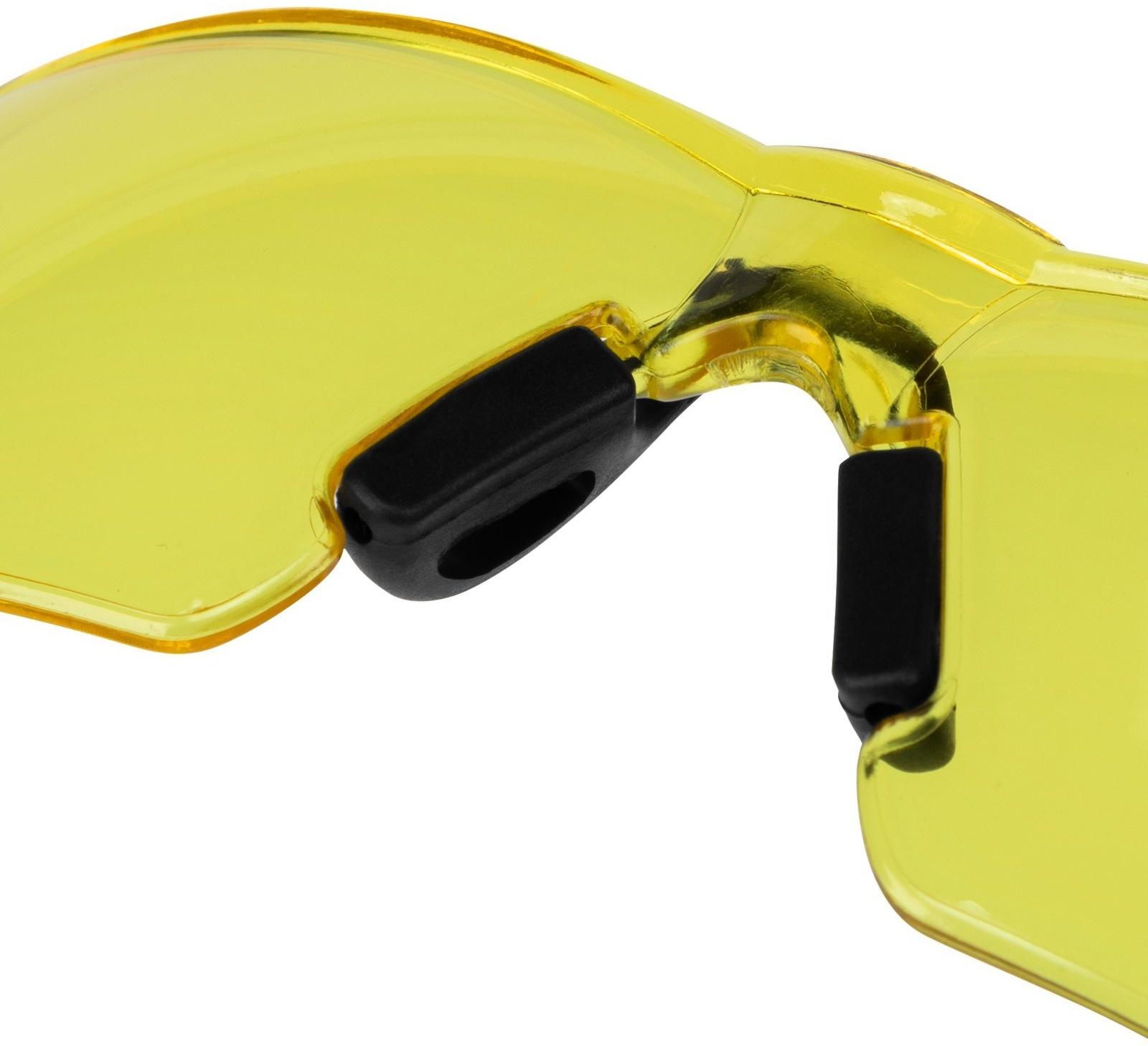 Очки защитные Denzel 89192, открытые, поликарбонатные, желтая линза, 2х комп. дужки