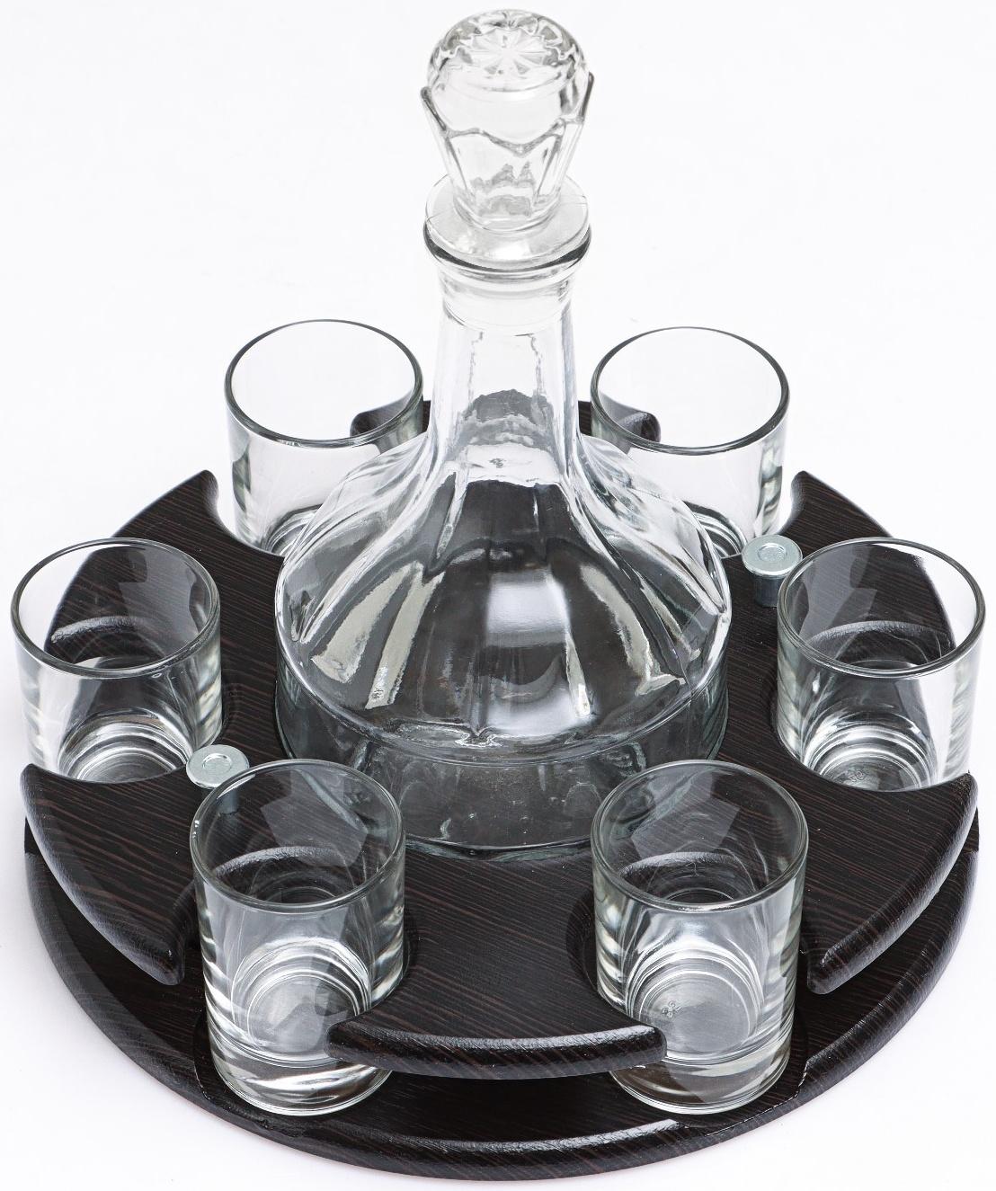 Минибар 7 предметов: графин 500 мл + стопка 60 мл
