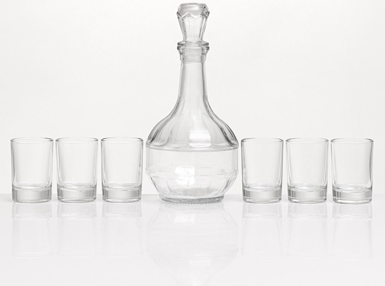 Минибар 7 предметов: графин 500 мл + стопка 60 мл