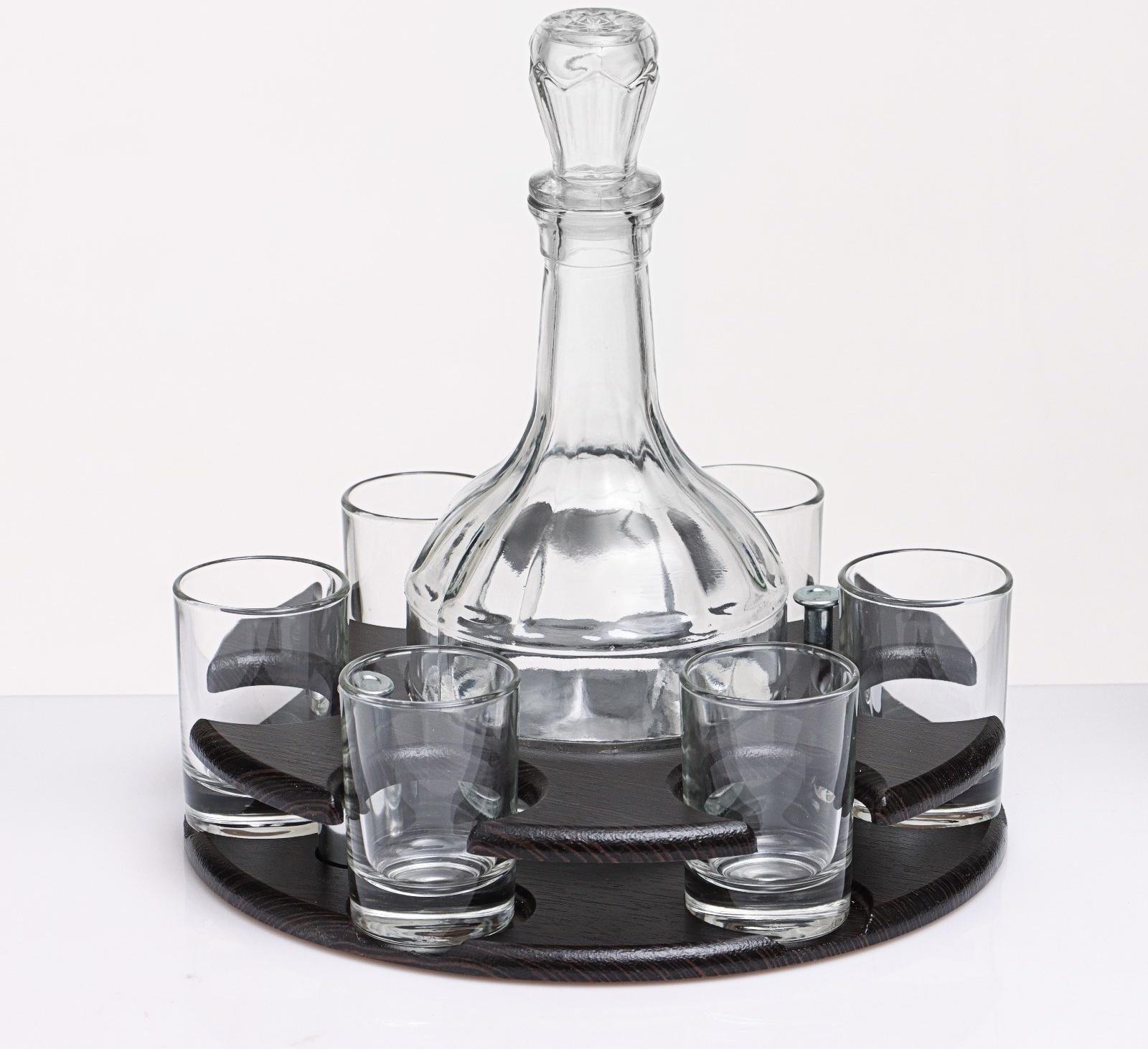 Минибар 7 предметов: графин 500 мл + стопка 60 мл