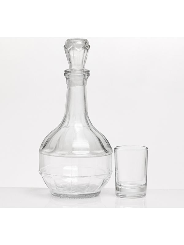 Минибар 7 предметов: графин 500 мл + стопка 60 мл