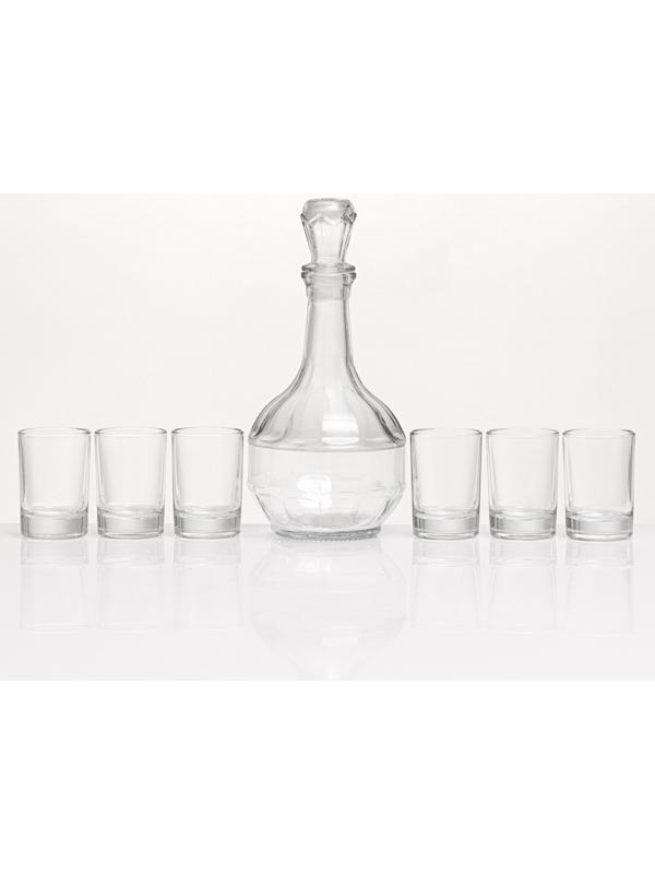 Минибар 7 предметов: графин 500 мл + стопка 60 мл