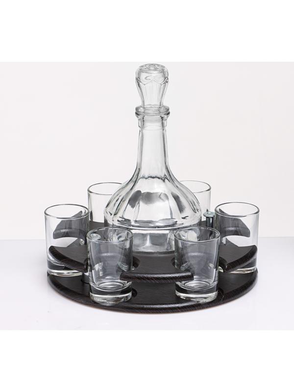 Минибар 7 предметов: графин 500 мл + стопка 60 мл