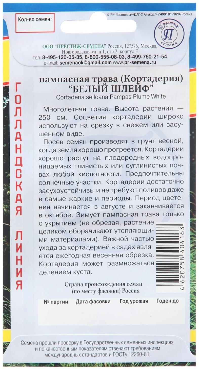 Семена цветов Пампасная трава 